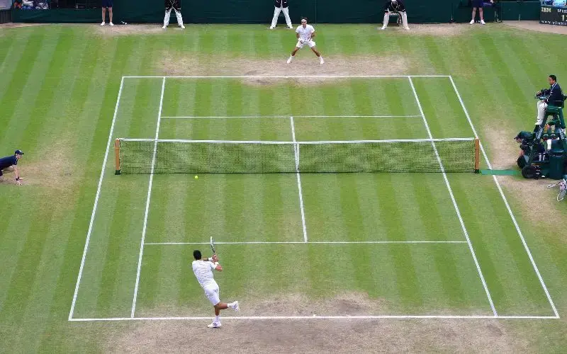 superficie de tenis de césped